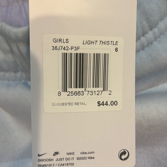 NWT girls NIKE sweats size 5-6 years old - Picture 4 of 4